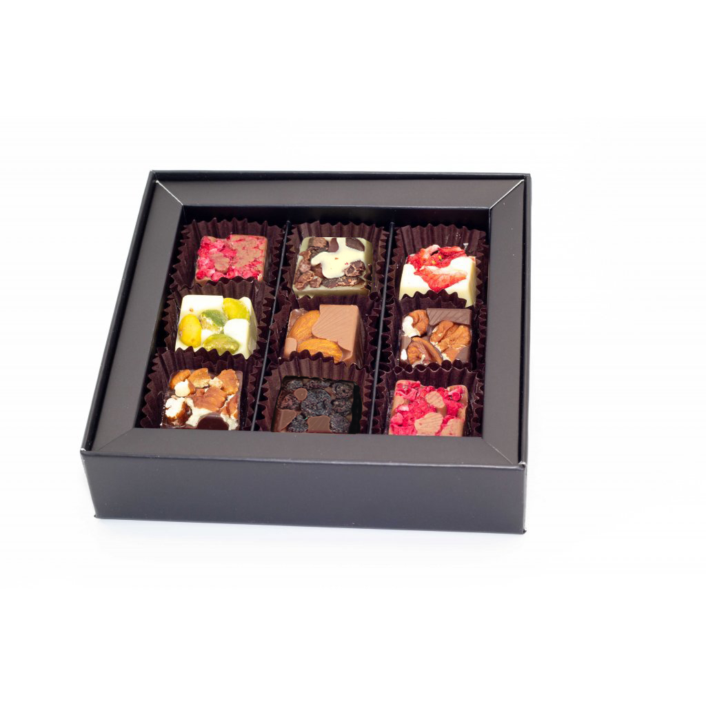 Zdobené čokolády 9 ks, 90 g