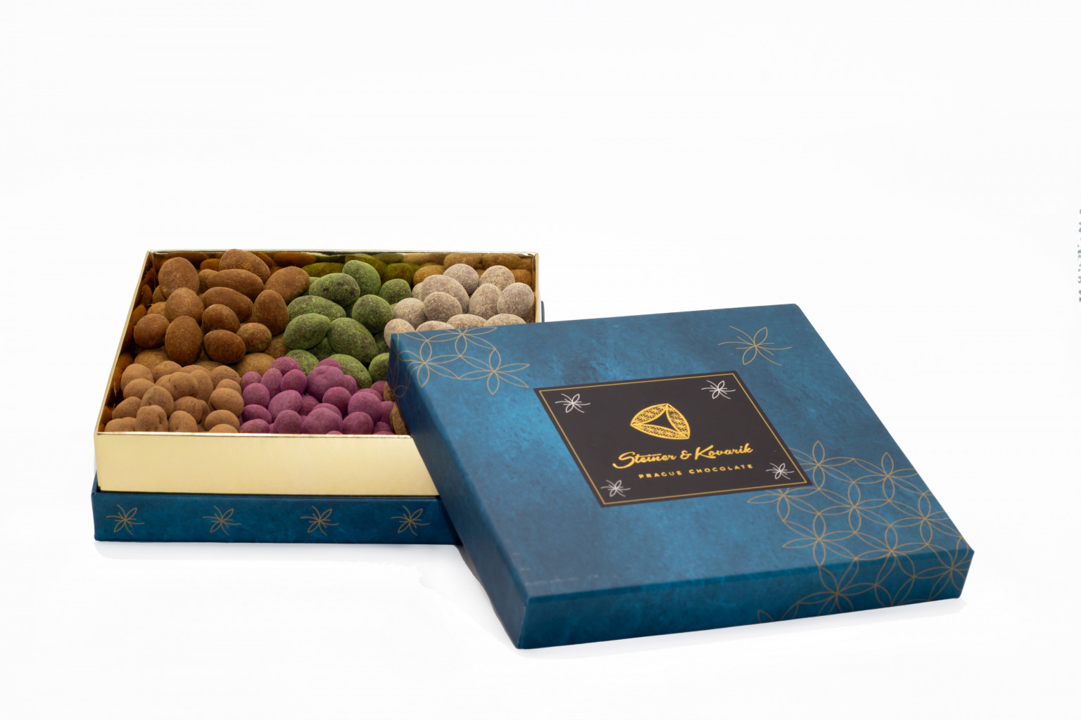 Dárková čokoládová krabička - 6 druhů dražé, 300g