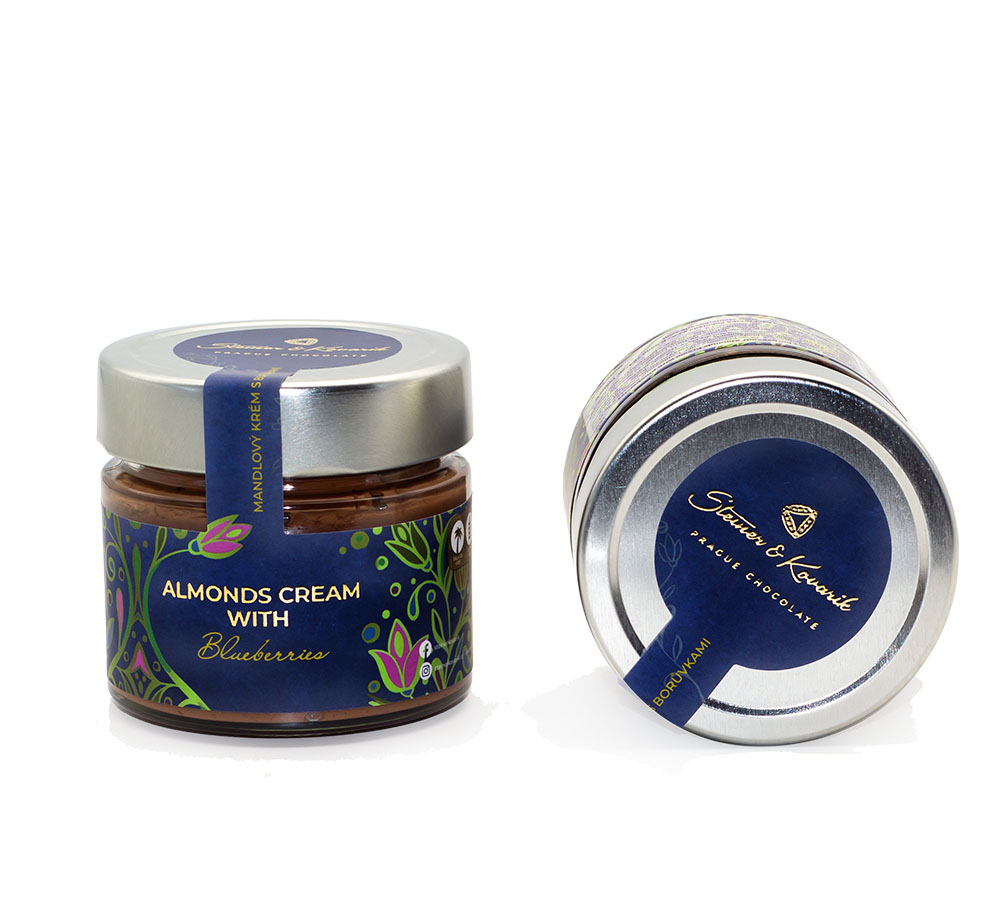 Mandlový krém s borůvkami, 185g