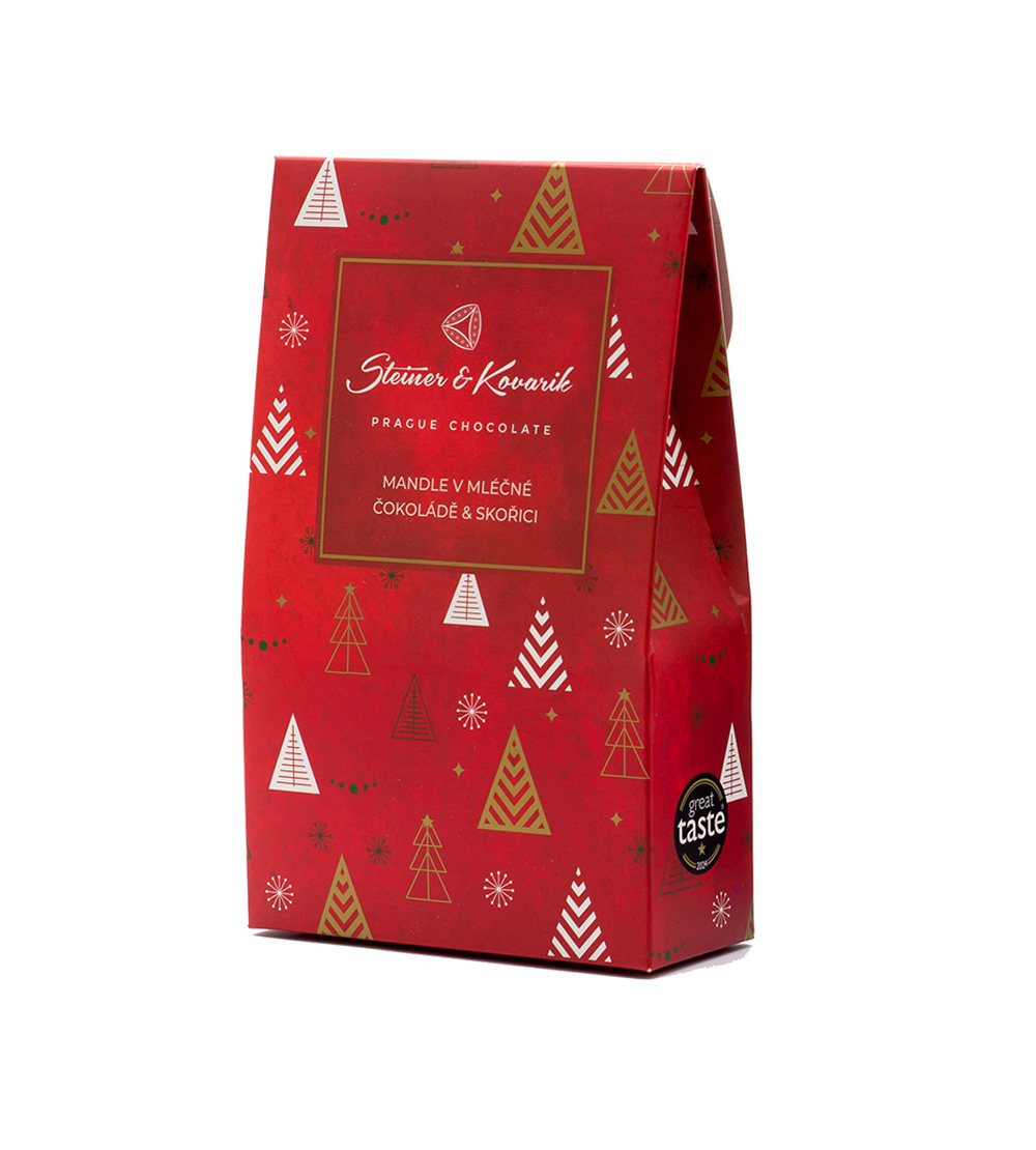 Vánoční mandle v mléčné čokoládě a skořici, 90g