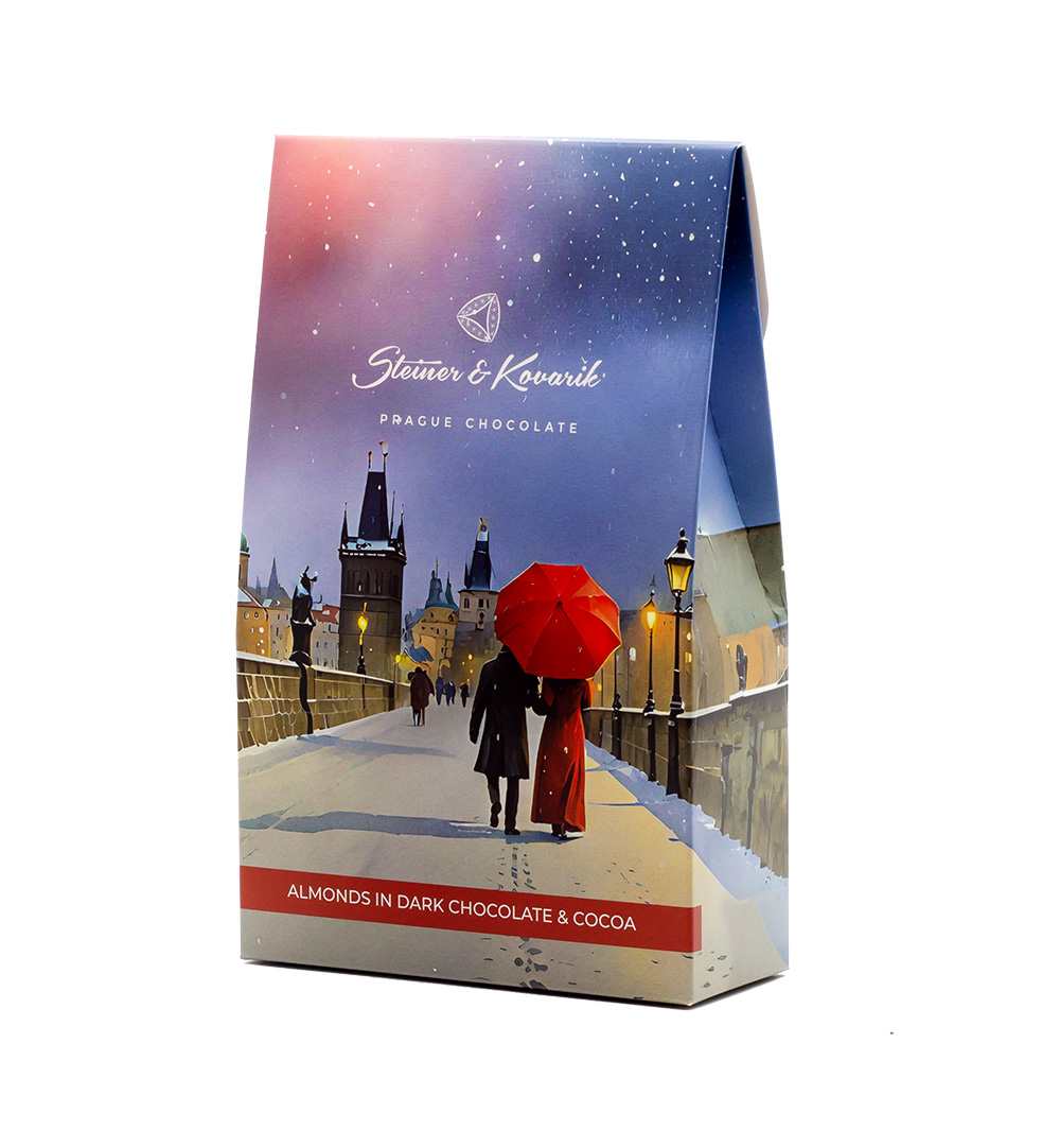 Vánoční mandle v hořké čokoládě a kakau, 90g