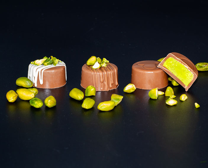 Pralinky s pistáciovou náplní, 99g