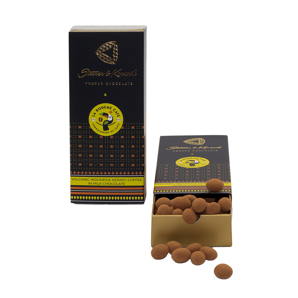 Sopečná Indonéská káva Kerinci v mléčné čokoládě, 130g