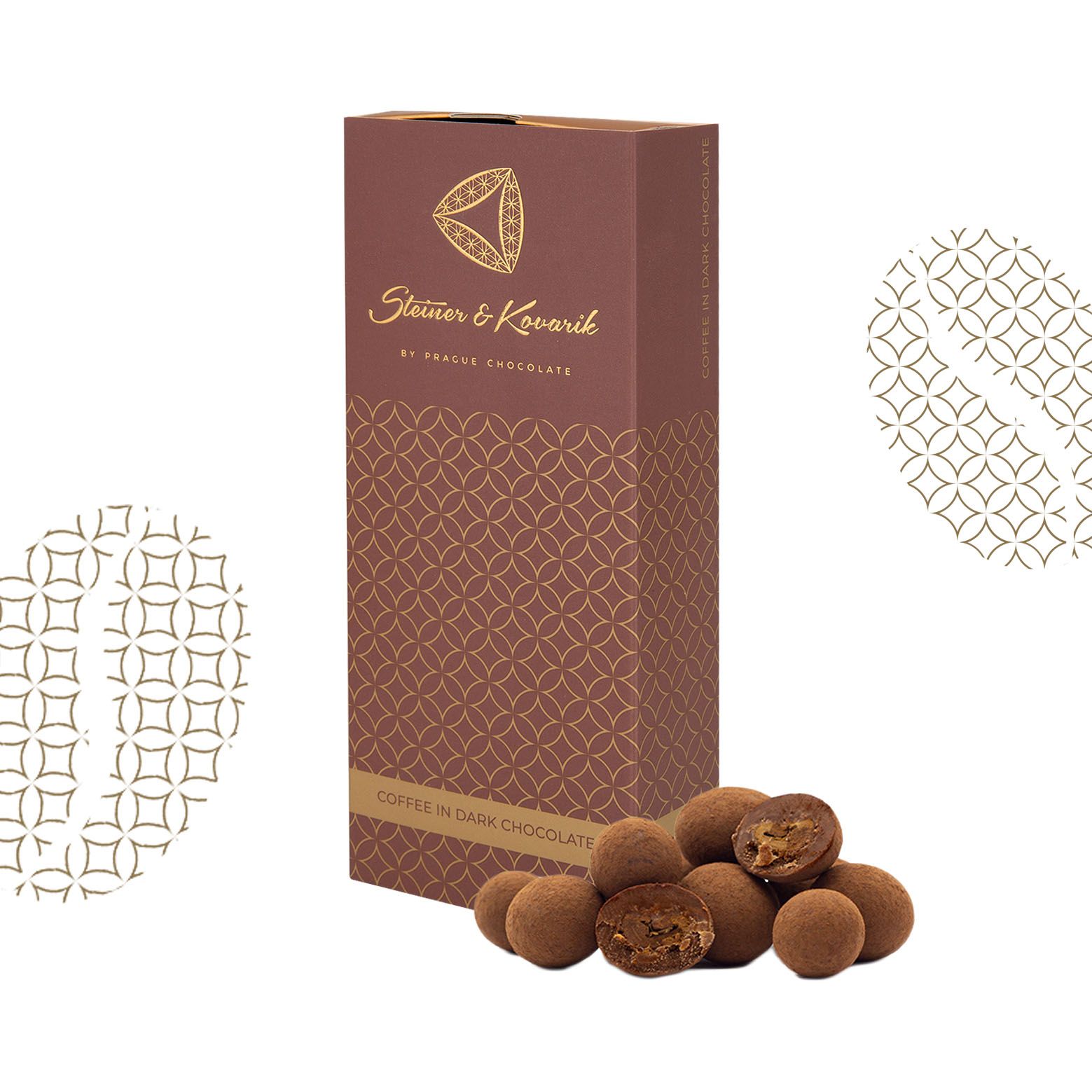 Káva v hořké čokoládě a kakau, 130g