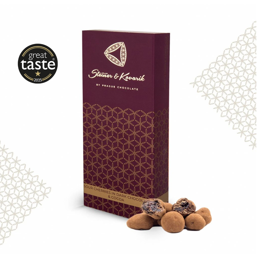 Kandované višně v hořké čokoládě a kakau, 130g