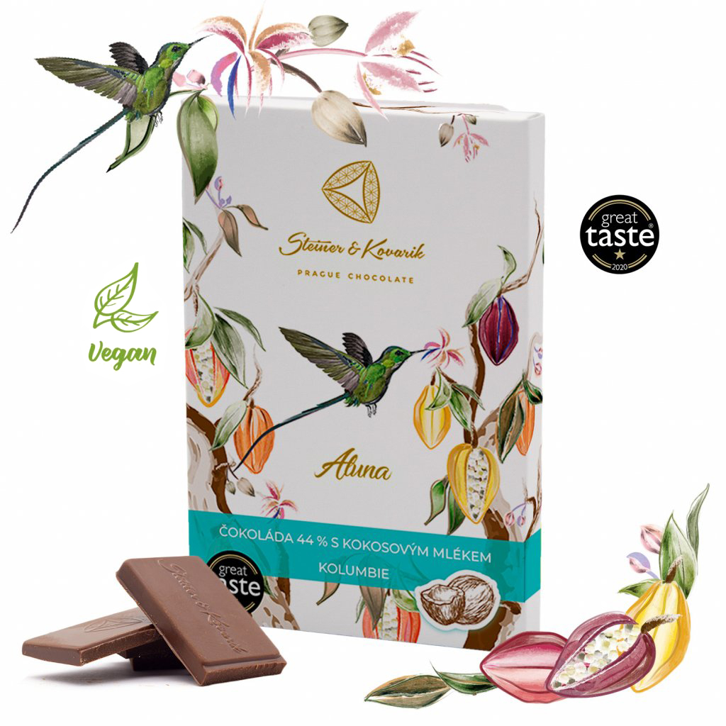 Aluna - čokoláda 44% s kokosovým mlékem, 70 g