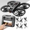 Dron S156 s LCD ovladačem, 2 kamerami, bezkartáčovým motorem a 3 bateriemi
