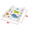 Měkká přebalovací podložka 70×47 cm – profilovaná, nepromokavá, motiv mořských zvířátek