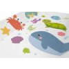 Měkká přebalovací podložka 70×47 cm – profilovaná, nepromokavá, motiv mořských zvířátek