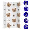 Měkká přebalovací podložka 70×47 cm – profilovaná, nepromokavá,motiv medvídci a tlapičky
