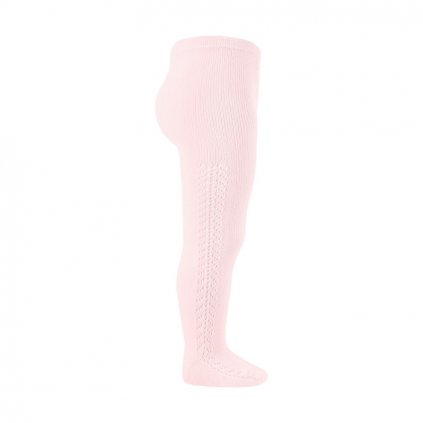 DĚTSKÉ BAVLNĚNÉ PUNČOCHÁČE CONDOR S HÁČKOVÁNÍM, PINK