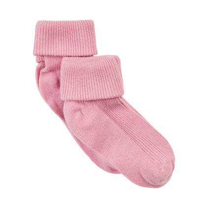 PONOŽKY MINYMO S PŘEHNUTÍM, 2 PÁRY ROSE
