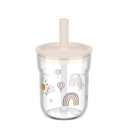 DĚTSKÁ SKLENIČKA S BRČKEM MEPAL, MIO 250 ML, SUNSHINE & RAINBOW