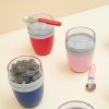 Ellipse lunch pot with folding spoon in various colours
