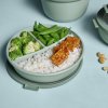 mepal multi bowl cirqula bento bowl 3 sections round Nordic sage
