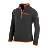 MIKINA TROLLKIDS NORDLAND, BLACK / FLAME ORANGE