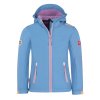 DĚTSKÁ DÍVČÍ ZATEPLENÁ SOFTSHELLOVÁ BUNDA TROLLKIDS TROLLFJORD, CORNFLOWER / VIOLET SORBET
