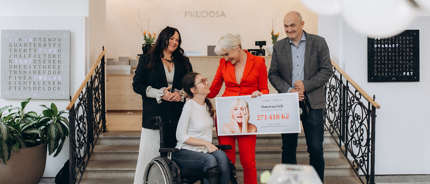 Be Charity - slavnostní předání šeku