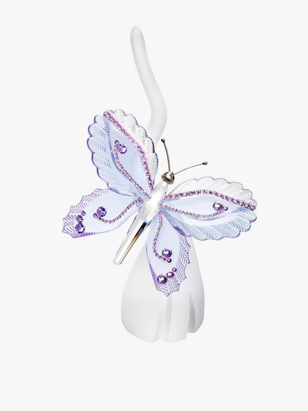 Skleněná figurka Symbol štěstí s motivem motýla z českého křišťálu Preciosa
