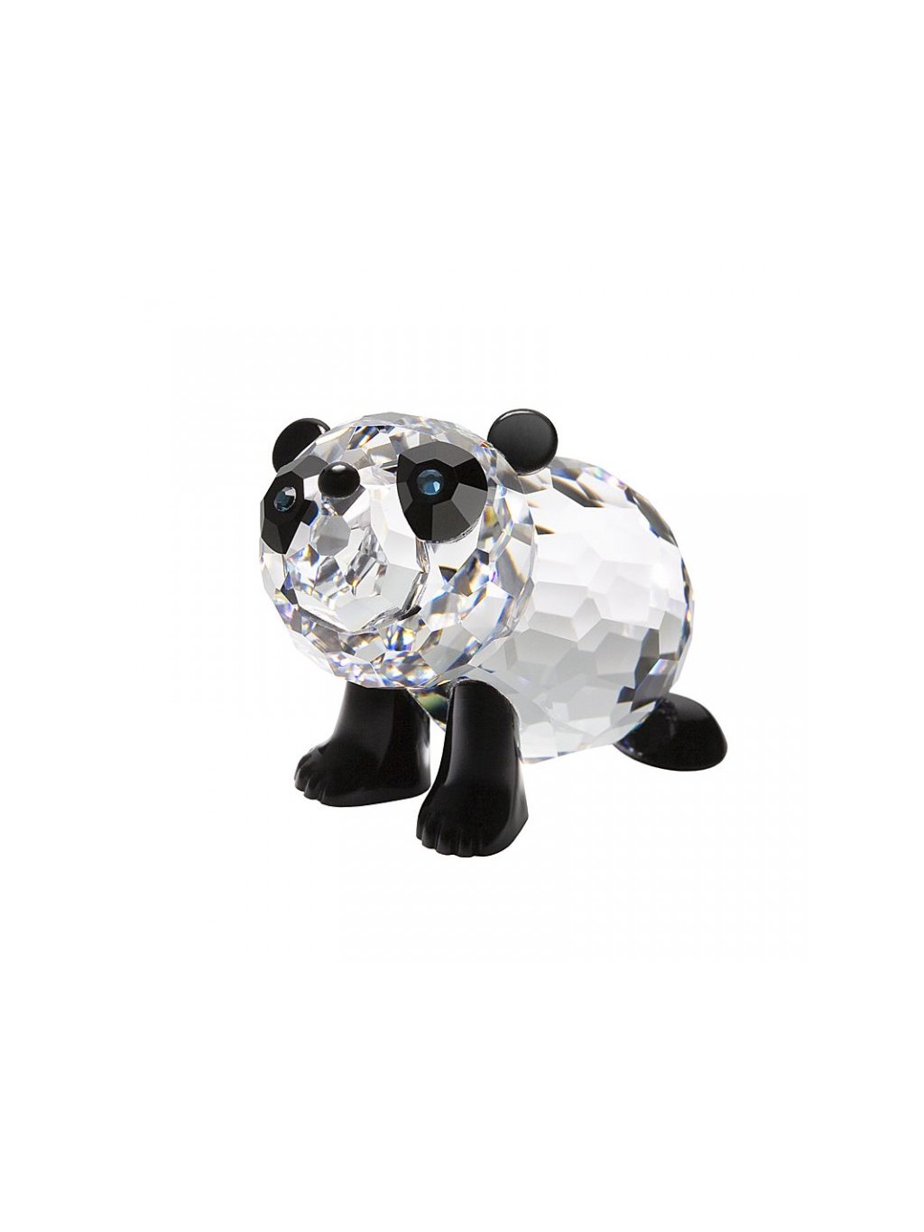 Skleněná figurka Malý panda z českého křišťálu Preciosa - černá