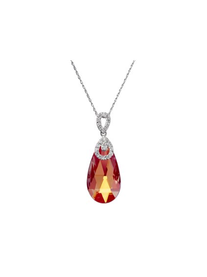Stříbrný přívěsek Ruby Glow s českým křišťálem Preciosa