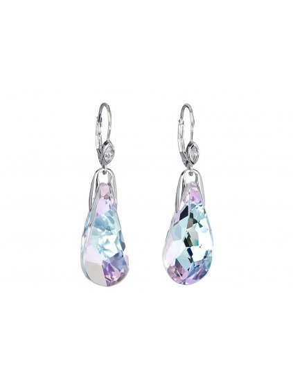 Stříbrné náušnice Crystal Beauty s českým křišťálem Preciosa - kombi