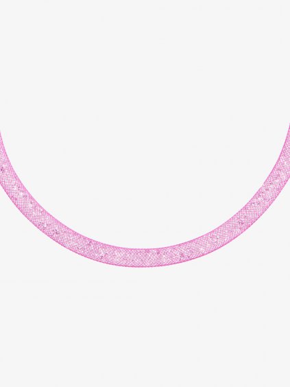 Náhrdelník z chirurgické oceli Scarlette s českým křišťálem Preciosa, růžový