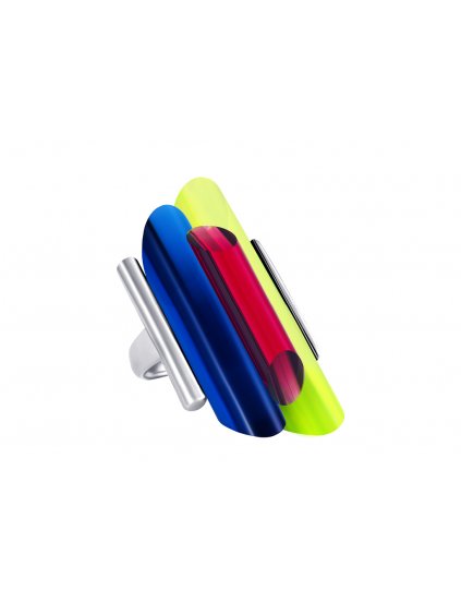 Stříbrný prsten Neon Collection by Veronica s křišťálem Preciosa