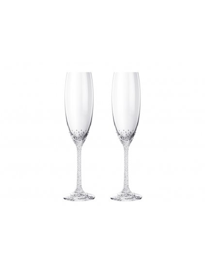 Set dvou skleniček na šampaňské Crystal Romance s českým křišťálem Preciosa