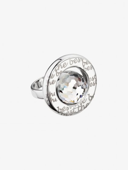 Prsten z chirurgické oceli Beryl s českým křišťálem Preciosa, krystal