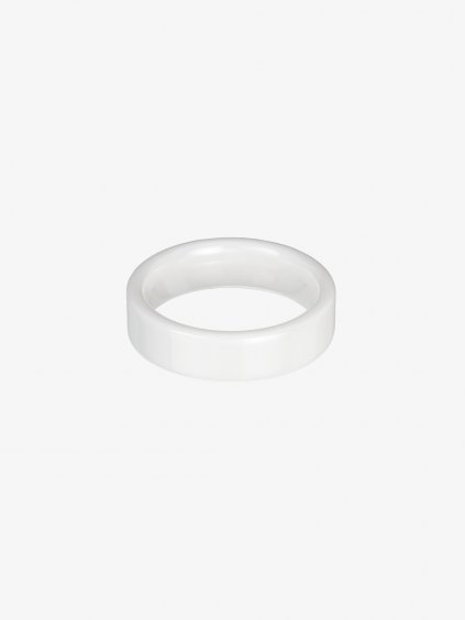 Créativité-prsten,keramika bílá (Velikost prstenu D (průměr 19 mm, CZ 60))