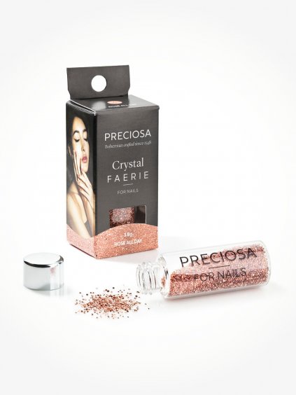 Zdobení nehtů, kamínky Crystal Faerie Preciosa, Rosé All Day, 10g