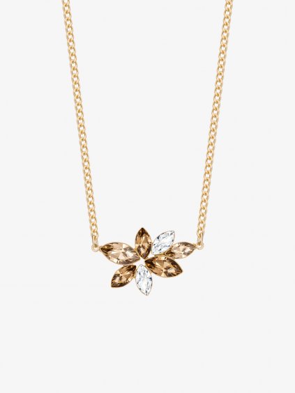 Bižuterní náhrdelník Flying Gem by Veronika s českým křišťálem Preciosa, zlatý