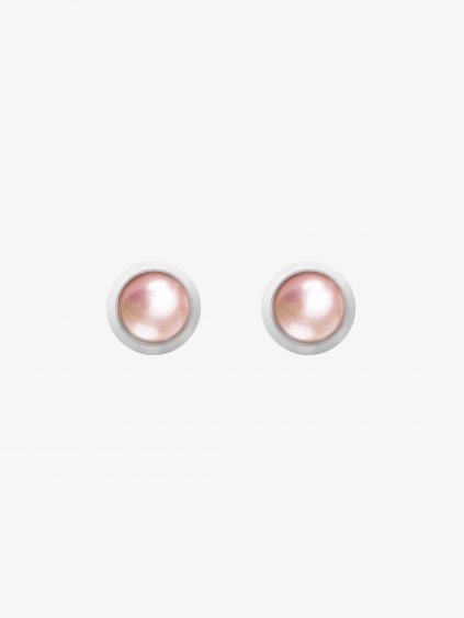 Perlové ocelové náušnice Velvet Pearl s voskovými perlemi Preciosa, roza