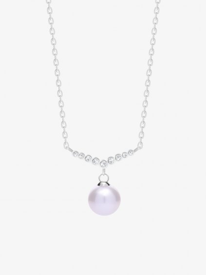 Stříbrný náhrdelník Samoa s říční perlou Preciosa