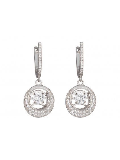 Stříbrné náušnice Shimmer s kubickou zirkonií Preciosa