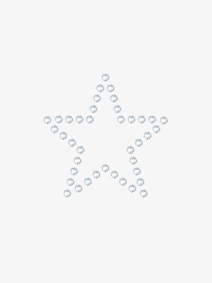 Nažehlovací aplikace s českým křišťálem Preciosa, hvězda Simple star