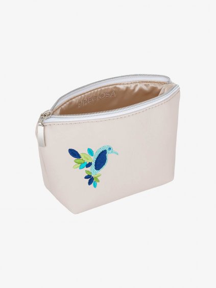 Kosmetická taška s kolibříkem a českým křišťálem Preciosa