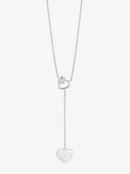 Stříbrný náhrdelník Sweetheart srdce s kubickou zirkonií Preciosa