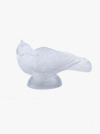 Skleněná figurka Vrabec 3 z českého křišťálu Preciosa