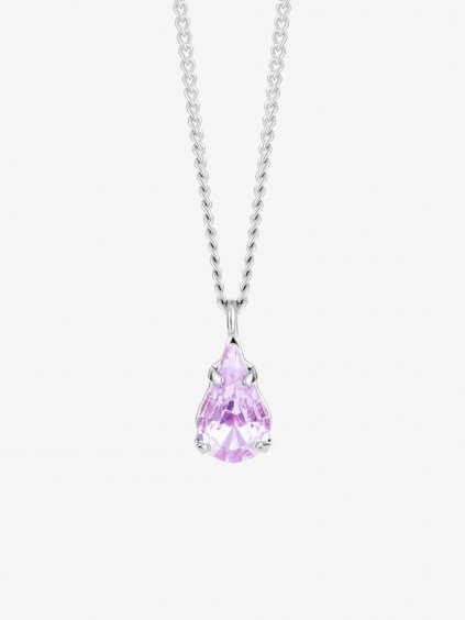 Bižuterní náhrdelník Sweet Drop, kapka s českým křišťálem Preciosa, violet