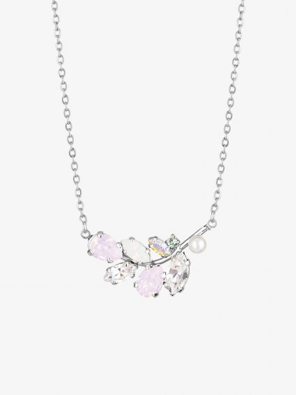 Bižuterní náhrdelník ve tvaru větvičky Candy Blossom s českým křišťálem Preciosa