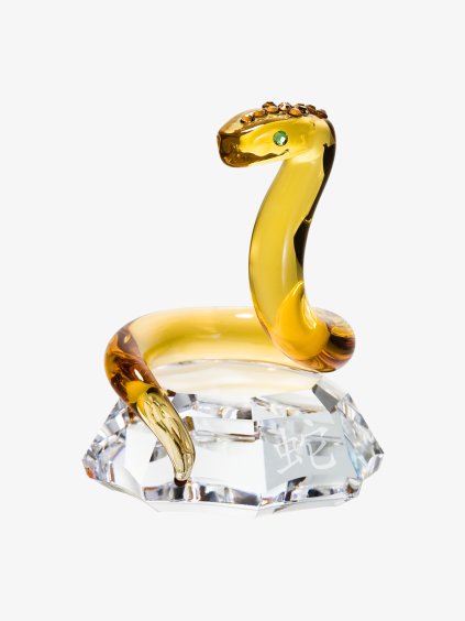Skleněná figurka Had - čínský zodiak z českého křišťálu Preciosa