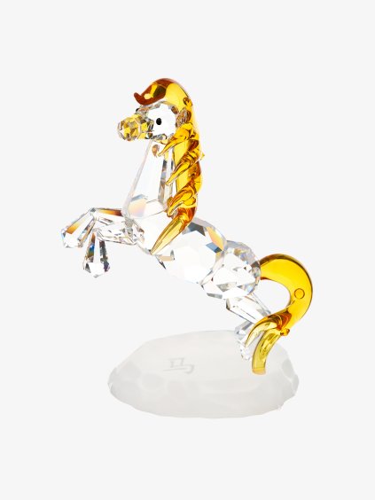 Skleněná figurka Kůň - čínský zodiak z českého křišťálu Preciosa