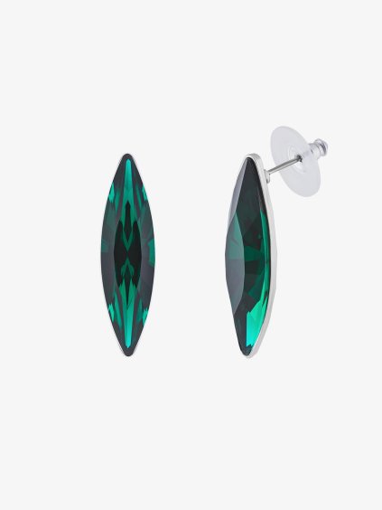 Bižuterní náušnice Elysia s českým křišťálem Preciosa, emerald