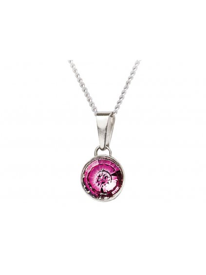 Stříbrný přívěsek Sparkling Shine s českým křišťálem Preciosa - růžový