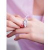 Stříbrný prsten Crystal Wings, andělská křídla s českým křišťálem Preciosa