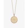 Přívěsek s řetízkem z chirurgické oceli Rosette II s kubickou zirkonií Preciosa, zlatý