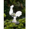 Skleněná figurka Kohout - symbol pěti ctností - čínský zodiak z českého křišťálu Preciosa