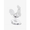 Skleněná figurka Kohout - symbol pěti ctností - čínský zodiak z českého křišťálu Preciosa